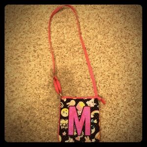 Pink justice emoji purse